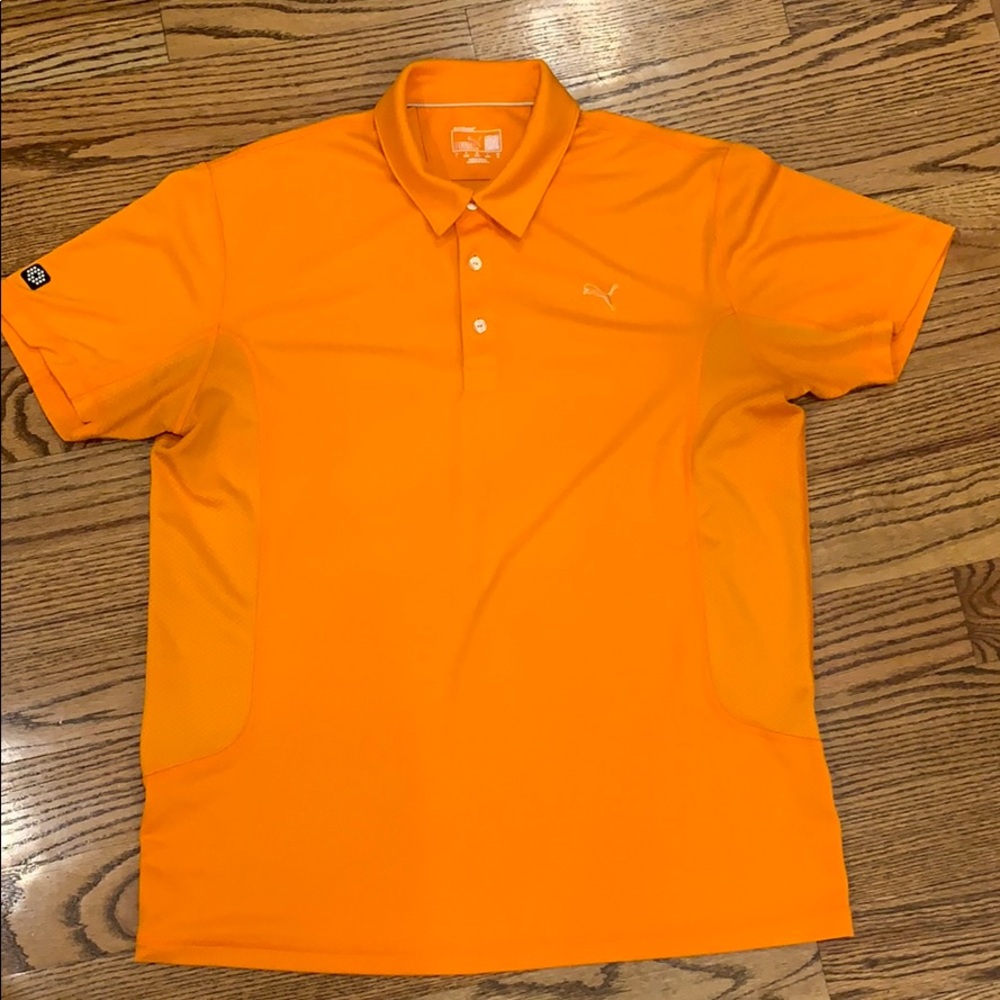 Men's Puma Golf Tech Polo - Orange - Size Large